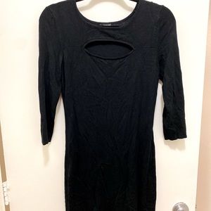 Midi length black dress from Express